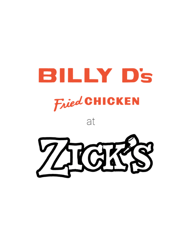 Billy D's at Zick's Logo